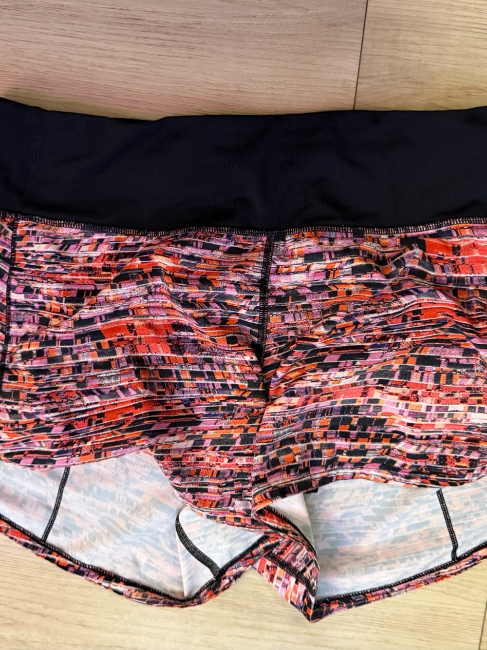 Lululemon Speed Up Running Shorts Size 8 | Multicolor Print Athletic Workout